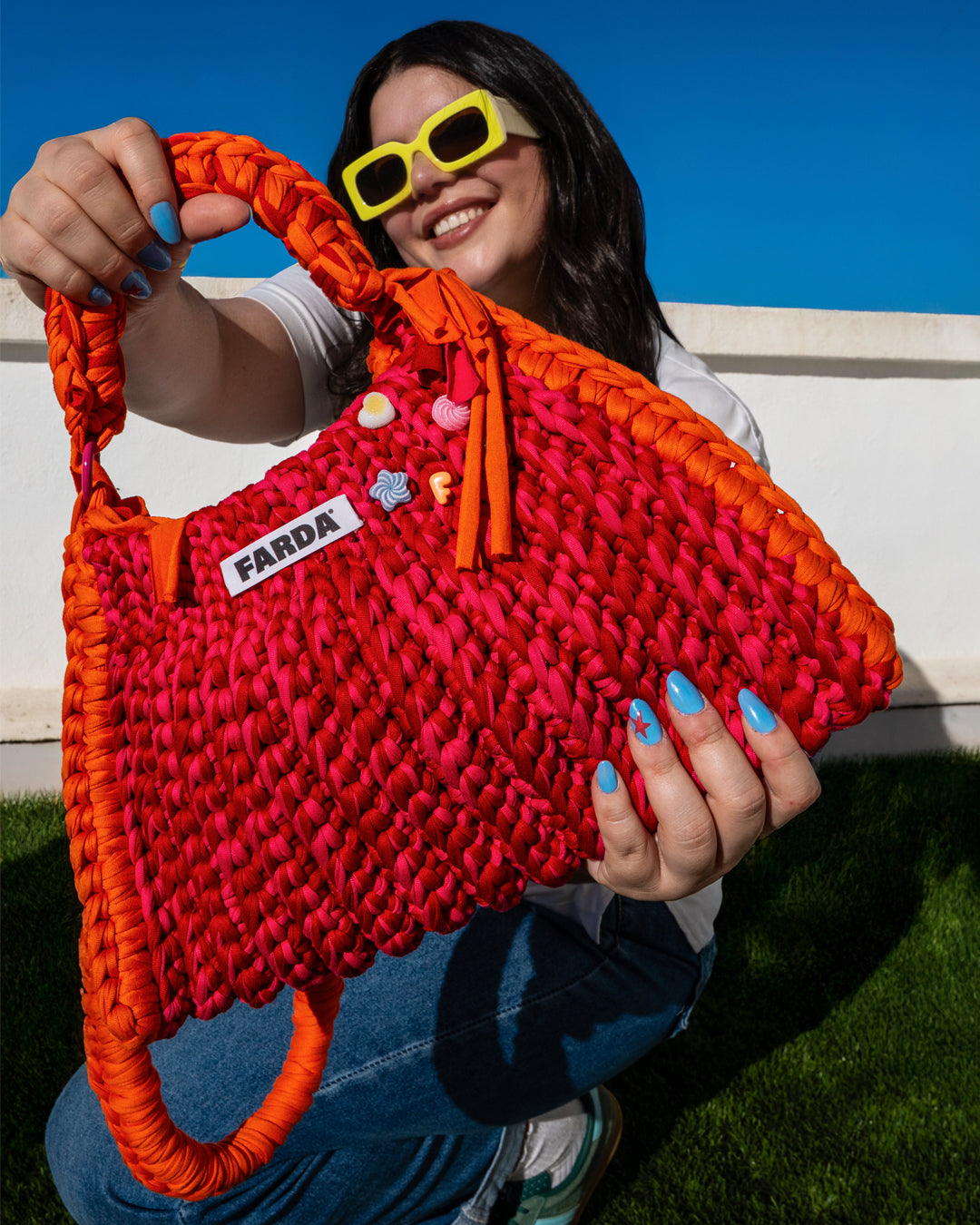 Bolso crochet Dopamine Hit 🍊💖